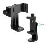 1/4 Inch Screw Adjustable Cell Phone Clamp Universal Cell Phone Tripod Mount Adapter For 3.5 - 6.7 Inch Smartphones