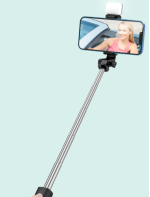Best Selling Adjustable Flexible Selfie Stick Tripod with LED Light and Remoter - Image 3